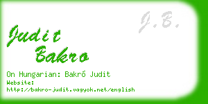 judit bakro business card